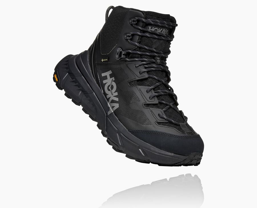 Hoka One One Tennine Hike Gore-Tex - Men's Hiking Boots - Black - UK 879SFDTKN